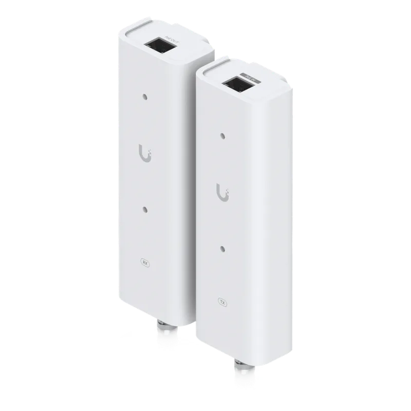 Kit Extensor PoE sobre 2 Hilos (Par Transmisor/Receptor) para Cable Par Trenzado o Coaxial, Entrada PoE++ y Salida PoE/PoE+, Incluye Adaptadores BNC UBIQUITI UACC-RETROFIT-POE-2WIRE