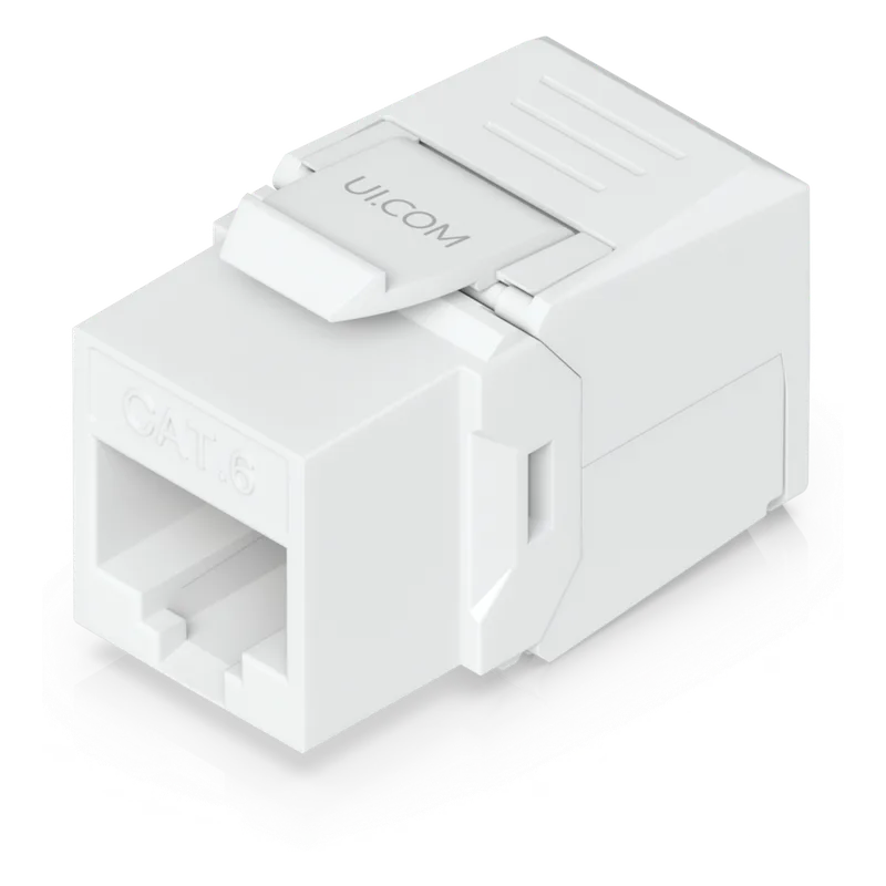 Keystone Jack Cat6 Tipo Toolless para Terminación sin Herramientas, Instalación Snap-In en Patch Panel, Paquete con 12 Piezas UBIQUITI UACC-KEYSTONE-JACK-C6