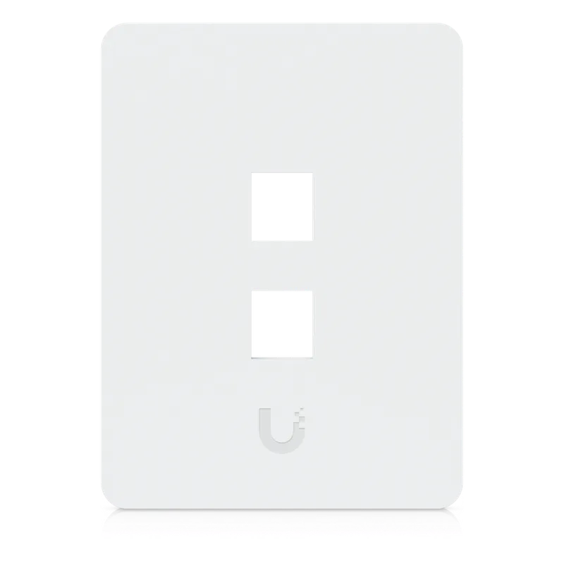 Placa de Pared Vertical Universal para Keystone de 2 Puertos con Cubierta Pintable, Acabado Personalizable, Paquete con 4 Piezas UBIQUITI UACC-WP-KEYSTONE-V-2P