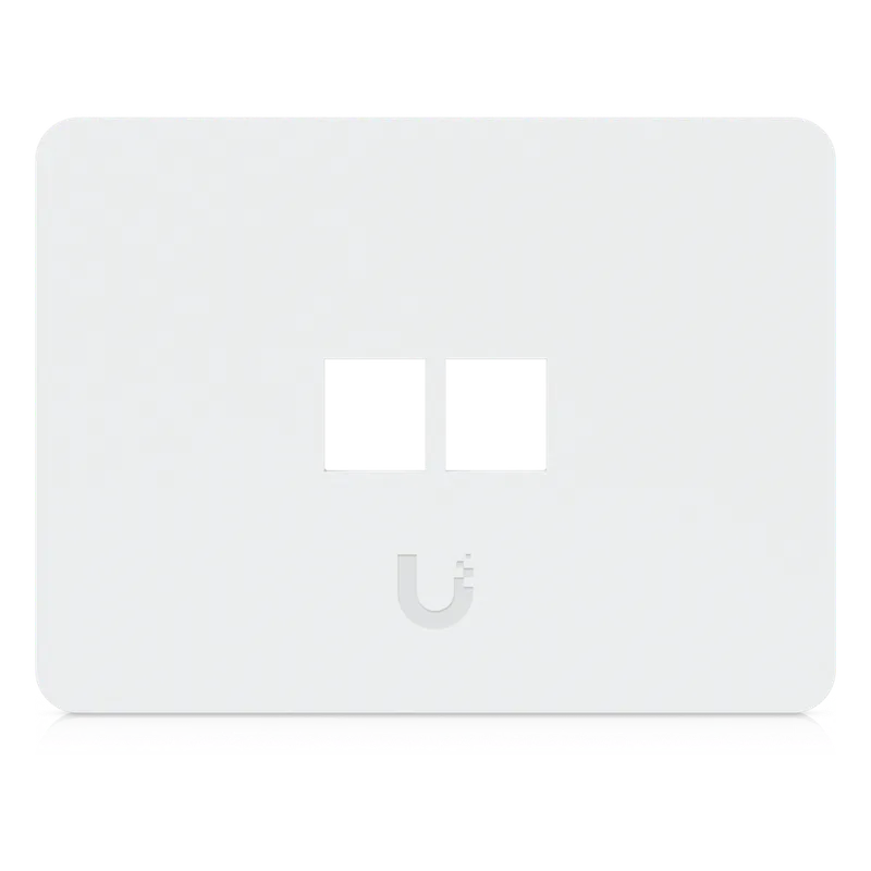 Placa de Pared Horizontal Universal para Keystone de 2 Puertos con Cubierta Pintable, Acabado Personalizable, Paquete con 4 Piezas UBIQUITI UACC-WP-KEYSTONE-H-2P