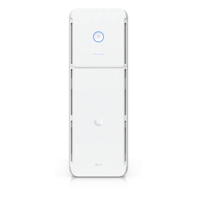 Sistema de Alimentación Ininterrumpida (UPS) de 1 kVA Administrado, 5 Tomas con Respaldo y 5 con Protección contra Sobretensión, Batería Hot-Swappable de 108 Wh, Compatible con NUT y Apagado Seguro para UNVR y UNAS UBIQUITI UPS-TOWER