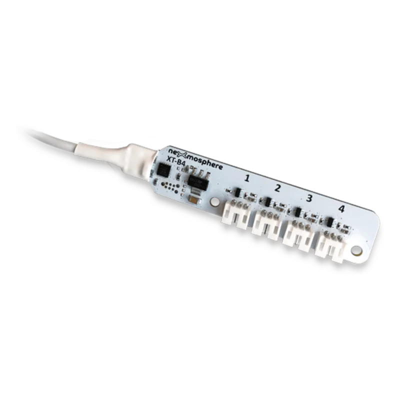 Interfaz de Botones Push XT-B4N6 / 4 Canales / Control LED 3.3V / 256 Combinaciones / X-talk / 82 mm / JST-PHR-3 NEXMOSPHERE
