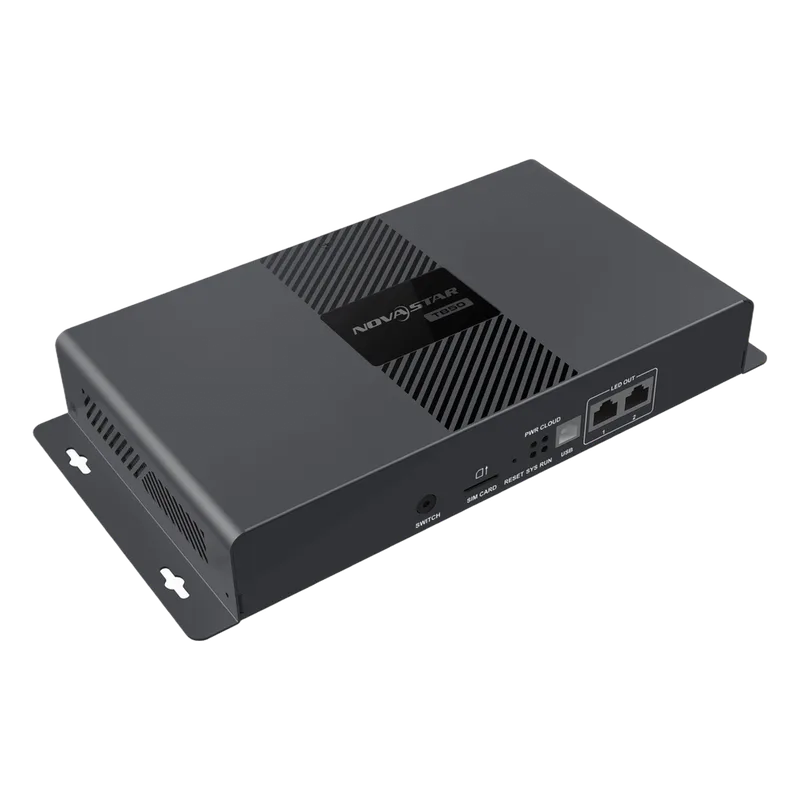 Reproductor Multimedia LED / TB50 NovaStar / 1.3M Píxeles / 4K H.265 / ARM A55 1.8 GHz / 2 Puertos Gigabit / Wi-Fi + 4G / Control Cloud / Sincronización Multi-pantalla