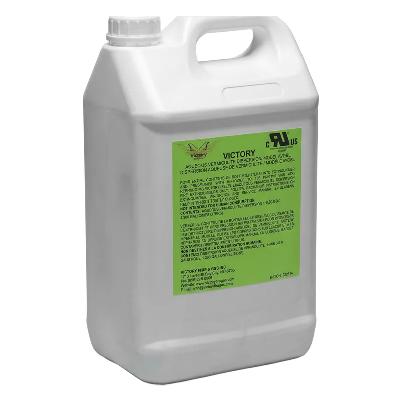 Galón para recarga de agente liquido, 6 L (1.6 gal), para extintores de cocina clase K, compatible con WC6L. VICTORY LATM004