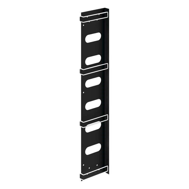 Organizador de Cables Vertical / Acero / Negro / Para Gabinetes Sísmicos / Kit 3 Piezas / Incluye 10 Envolturas Velcro 8 pulg (203 mm) HOFFMAN PVCM2