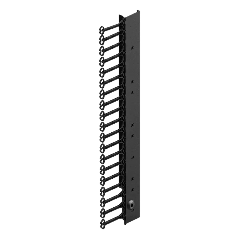 Organizador Vertical de Cables para Rack 45 UR (79 in) / Acero Negro RAL 9005 / Sección 95x208 mm (3.7x8.2 in) / Capacidad 726 Cables / Dedos cada 1.75 pulg / ProLine S1 HOFFMAN PS1CM218