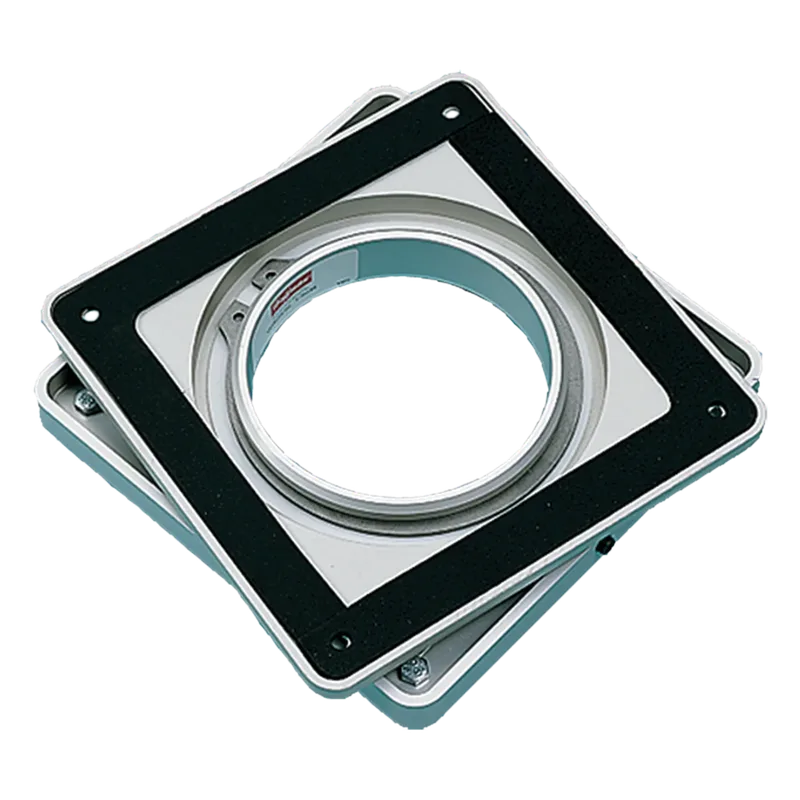 Base Giratoria (Swivel) de Aluminio para Pedestal HMI, Rotación de 350°, 4 x 4 Pulgadas / Carga Máxima 45.4 kg / Apertura Central Grande / 27 x 102 x 102 mm (1.06 x 4.00 x 4.00 in) HOFFMAN ASWV44