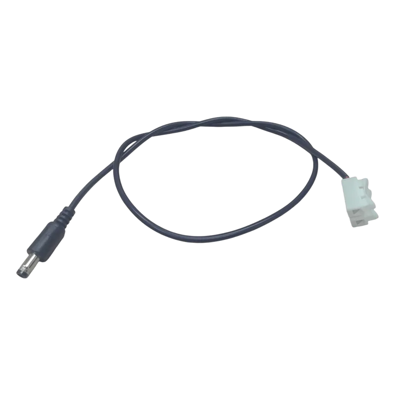 Cable con Conector Macho (Pigtail) | Forro Negro | Terminal Blanca | Alimentación para Vcc con Puntas Libres | Polarizado | Largo 22 cm ( 8.66 Pulgadas) | Calibre 22AWG. EPCOM POWERLINE DC-CORD-2
