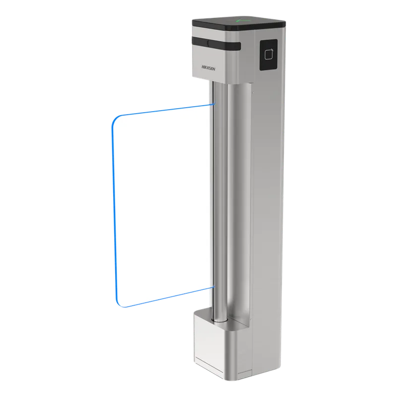 Puerta de Cortesía con Lectores MiFare y Panel Incluidos / Aleta de Acrílico 90 cms INCLUIDA / Motor Brushless / Sensores dToF / Apertura en Caso de Emergencia / 500,000 Tarjetas / Acero Inoxidable SUS304 HIKVISION DS-K6BC402X-RS/M-DP90