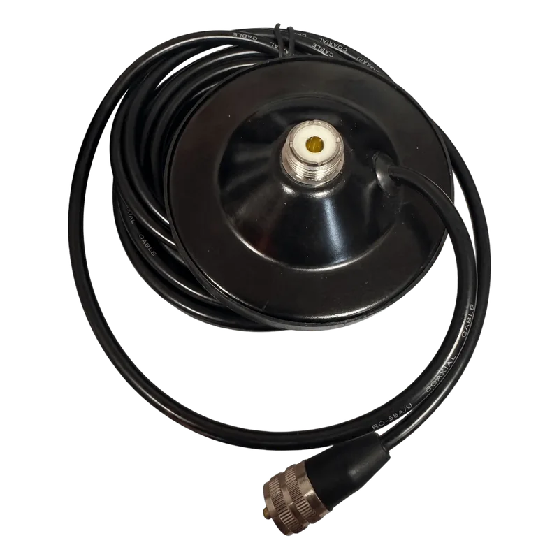 Montaje Magnético / Diámetro 90 mm (3.5 in) / Conector SO239 / 4.5 m de cable RG58 / Para Vehículos TXPRO TXSD90