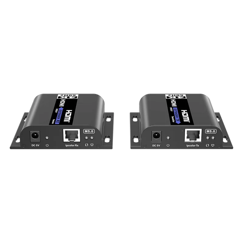 Kit Extensor HDMI | AV sobre IP | 4K@60Hz | 120 m | HDMI 2.0 | HDCP 2.2 | 18 Gbps | Conexión 1:1 , 1:N, N:1 , N:N | Compatible con App iMMS EPCOM TITANIUM TT-483