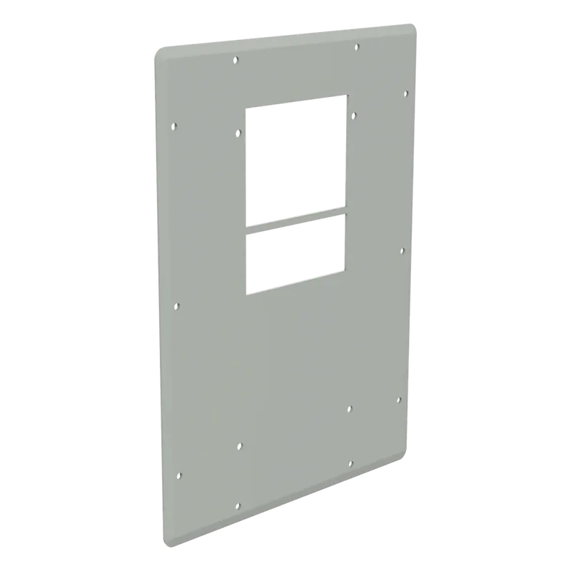 Placa Adaptadora de Aluminio con Corte para Aire Acondicionado T20, Gabinetes ComLine OSP, 838 x 381mm Con Junta de Espuma y Hardware Inoxidable HOFFMAN EGPACT20