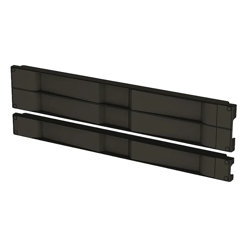 Tapa Ciega de Plástico de Instalación Rápida (Sin Herramientas / A Presión), para Rack de 19" 2 UR Color Negro HOFFMAN D19BPT2RU