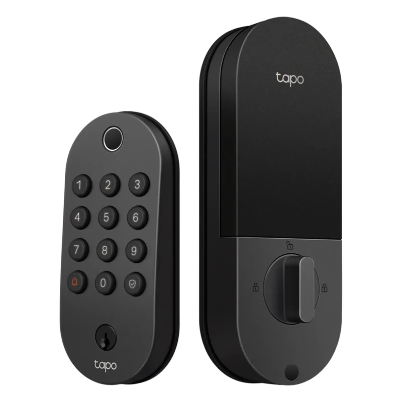 Cerradura Inteligente Wi-Fi / Deadbolt / 6 Métodos Desbloqueo / Reconocimiento Huella <0.5s / 100 Huellas + 200 PINs / BHMA Grado 3 / IP54 Exterior / Batería 7800 mAh / Alexa-Google-SmartThings TP-LINK TAPO-DL105