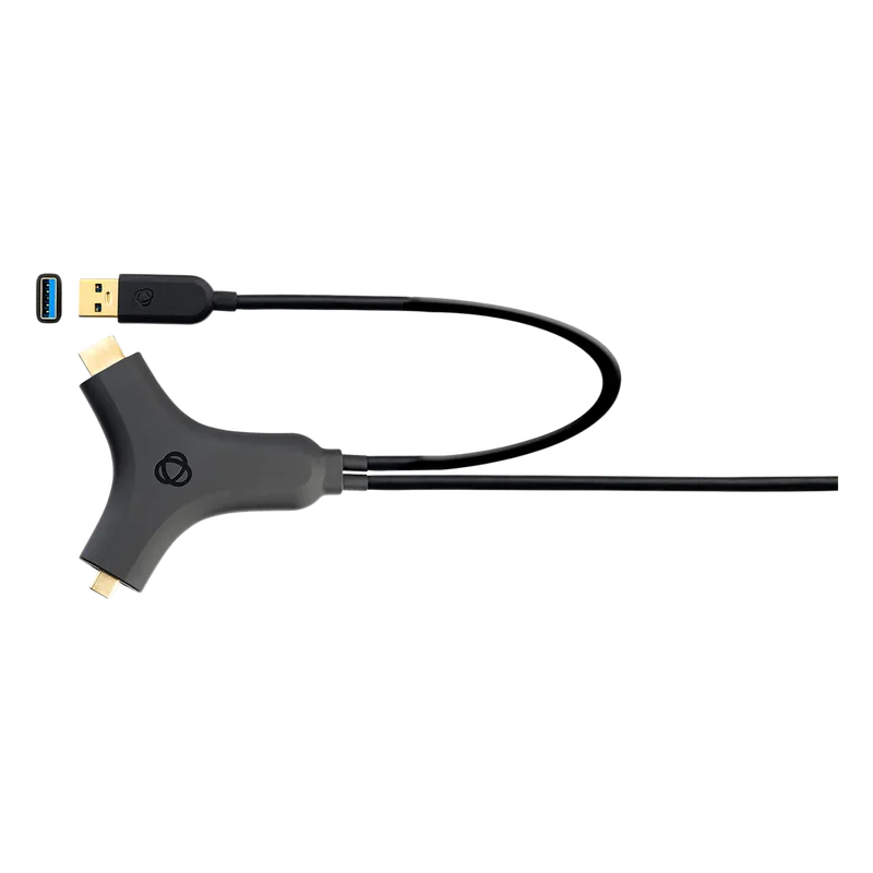 Adaptador Activo Multi-Formato | HDMI + USB 3.2 a USB-C | 4K@30Hz 4:4:4 | 60W PD | Carcasa ABS | Cable 2.7 m (8.85 ft) KRAMER CCU32/UC+H