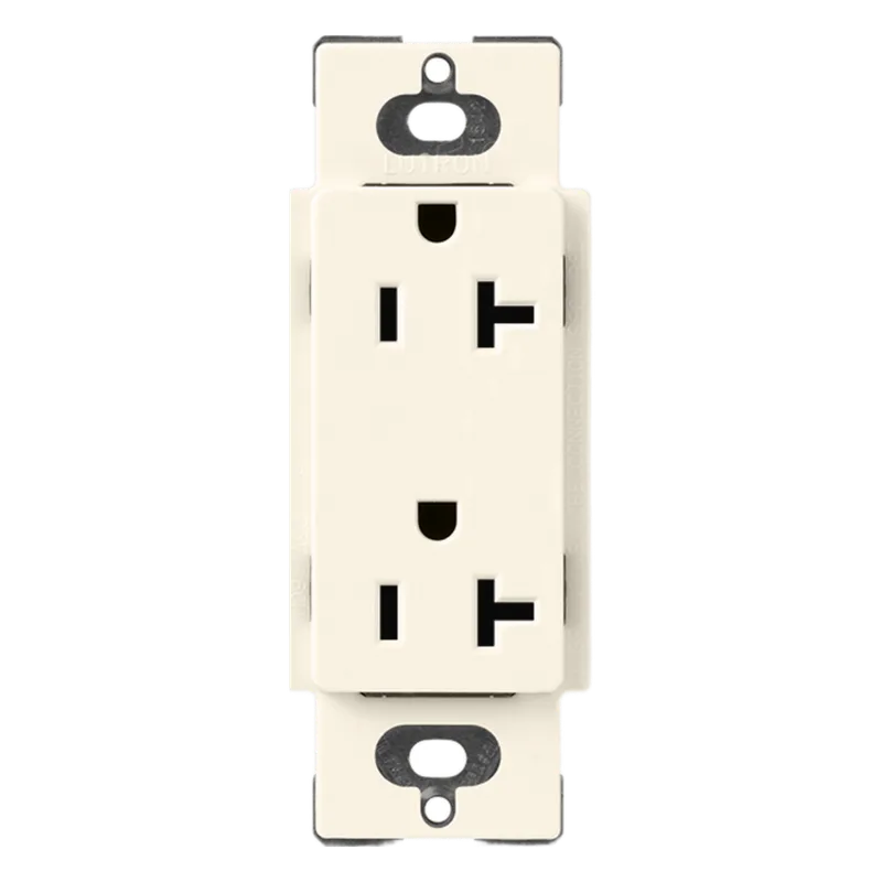 Contacto dúplex de pared Claro 20 A 125 V, acabado Satin Colors, color biscuit LUTRON ELECTRONICS SCR20BI