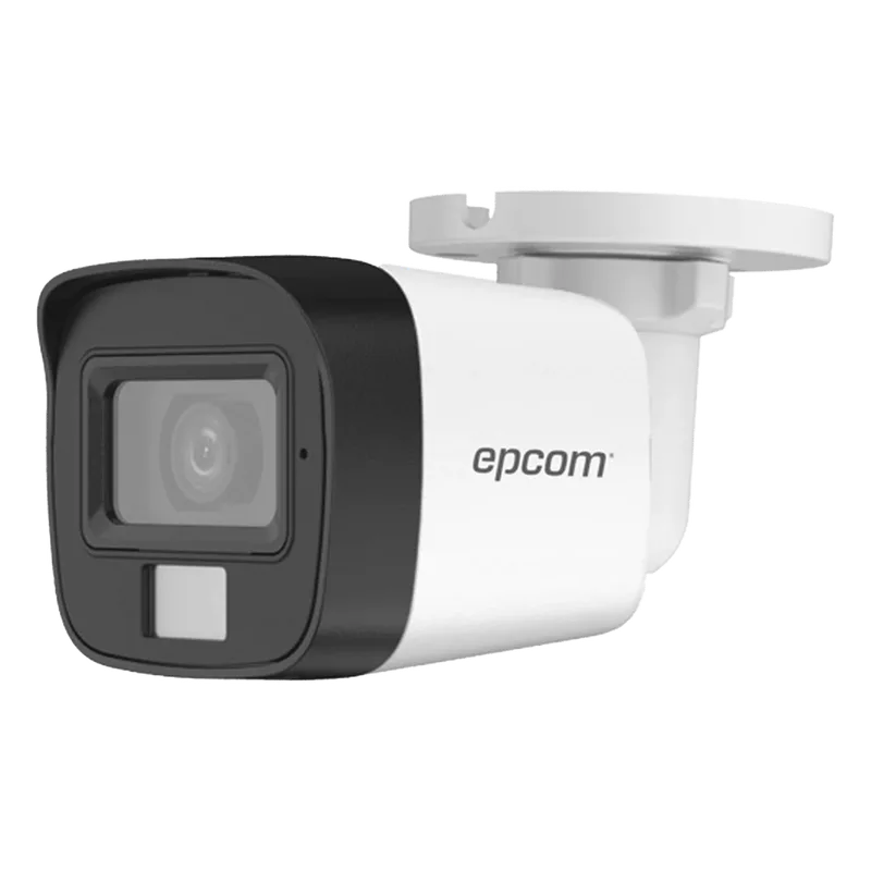 [Audio Bidireccional + Dual Light + ColorVu] Bala TURBOHD 2 Megapixel (1080p) / Lente 2.8 mm / 30 mts IR EXIR + 20 mts Luz Blanca / Micrófono y Bocina Integrado / Exterior IP67 / Metal / dWDR EPCOM PROFESSIONAL B8-TURBO-TWA
