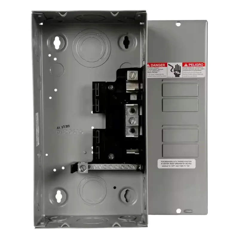 Centro de carga monofásico para empotrar. 1 Fase, 3 Hilos para interruptores QT, de 4 polos - 8 Circuitos, 120/240vca, Barras de aluminio 125 Amp, Nema 1. SIEMENS E0408ML1125F