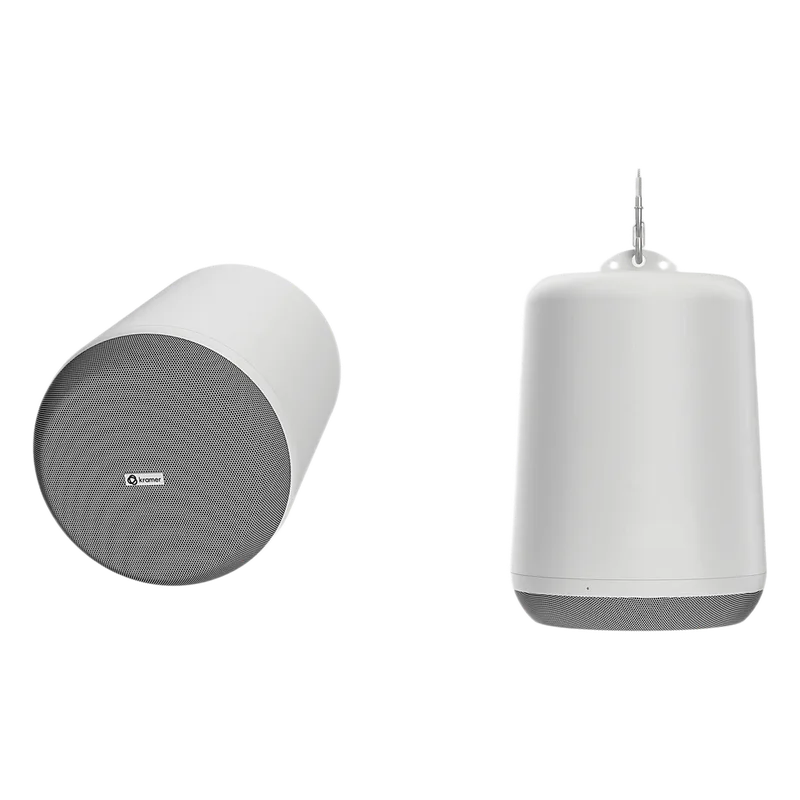 Altavoz Colgante 6.5" | PoE++-PoE+-PoE | Dante Audio Networking | DSP Integrado | 100-105 dB SPL | Plenum Rated UL2043 | Pendant Ceiling Mount KRAMER PN-6D-WT