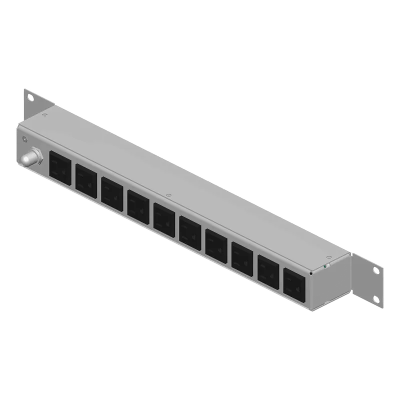 PDU Horizontal / 10 Contactos NEMA 5-15R / Rack 19 in 1UR / 120Vca 15A / Protección con Reestablecedor 15A / Cable 2.5 m (8.2 ft) / Lámina de Acero Rolada en Frío LINKEDPRO HTCM-1U-10CW
