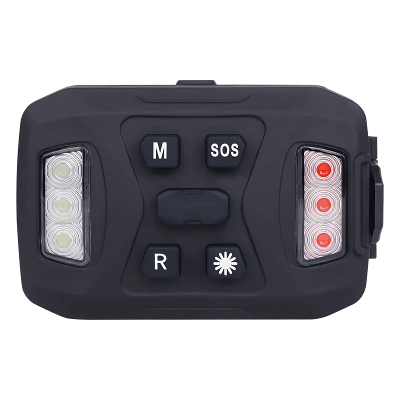 Luz Auxiliar Recargable, 26 LEDs, Rojo/Azul/Blanco, Incluye Clip y Base Magnética EPCOM INDUSTRIAL SIGNALING XLTD-2735-RB