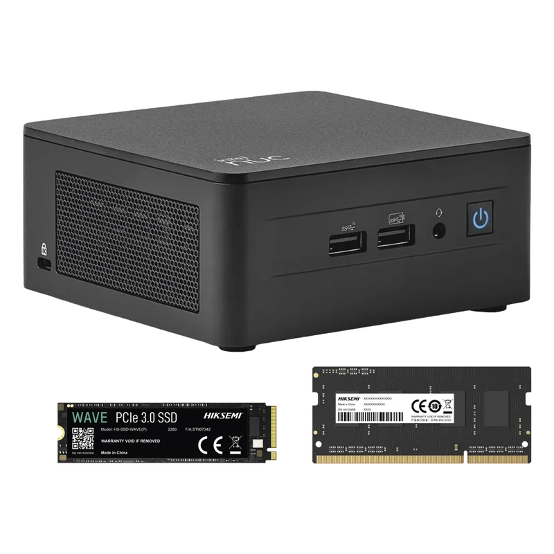 Kit / Mini PC NUC Barebone / Intel Core I3 /bluetooth / Incluye memoria 8GB / Incluye 256 SSD / No incluye sistema operativo ASUS NUCASI313I8G256G