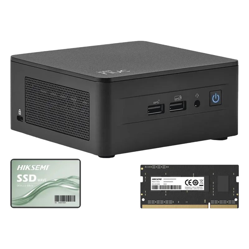 Kit / Mini PC NUC Barebone / Intel Core I3 /bluetooth / Incluye memoria 16GB / Incluye 512 SSD / No incluye sistema operativo ASUS NUCASI313I16G512G