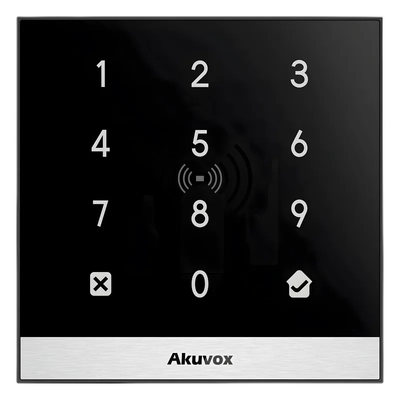 Teclado de Control de Acceso + Bracket de Instalación / Administración 100% en la Nube / Interfaz WEB / POE / Lector Prox 125 kHz / MIFARE 13.56MHz / NFC / APP Smart Plus / Control de 1 Puerta / PIN Para Visitas / IP65 AKUVOX A02KIT