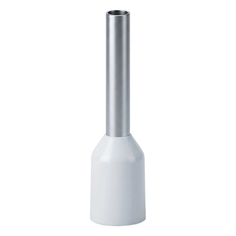 Conector Ferrule | 22AWG | 0.5mm² | Conductor Latón Estañado | Aislamiento PVC Blanco | 25 Piezas por Bolsa EPCOM POWERLINE E0508