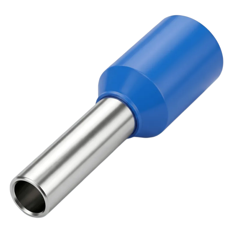 Conector Ferrule | 14AWG | 2.5mm² | Conductor Latón Estañado | Aislamiento PVC Azúl | 25 Piezas por Bolsa EPCOM POWERLINE E2508