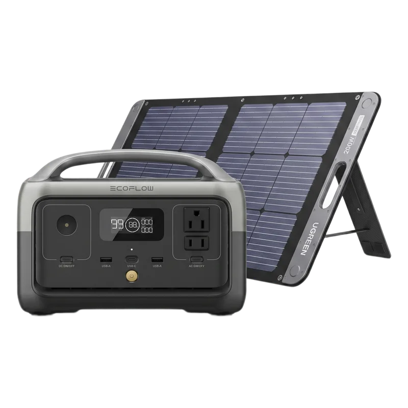 Estación de Energía Portátil / 256 Wh LFP / Inversor Onda Sinusoidal Pura 300 W / Panel Solar 100 W / USB-C 60 W / IP67 / Wi-Fi UGREEN KITEFR60015113