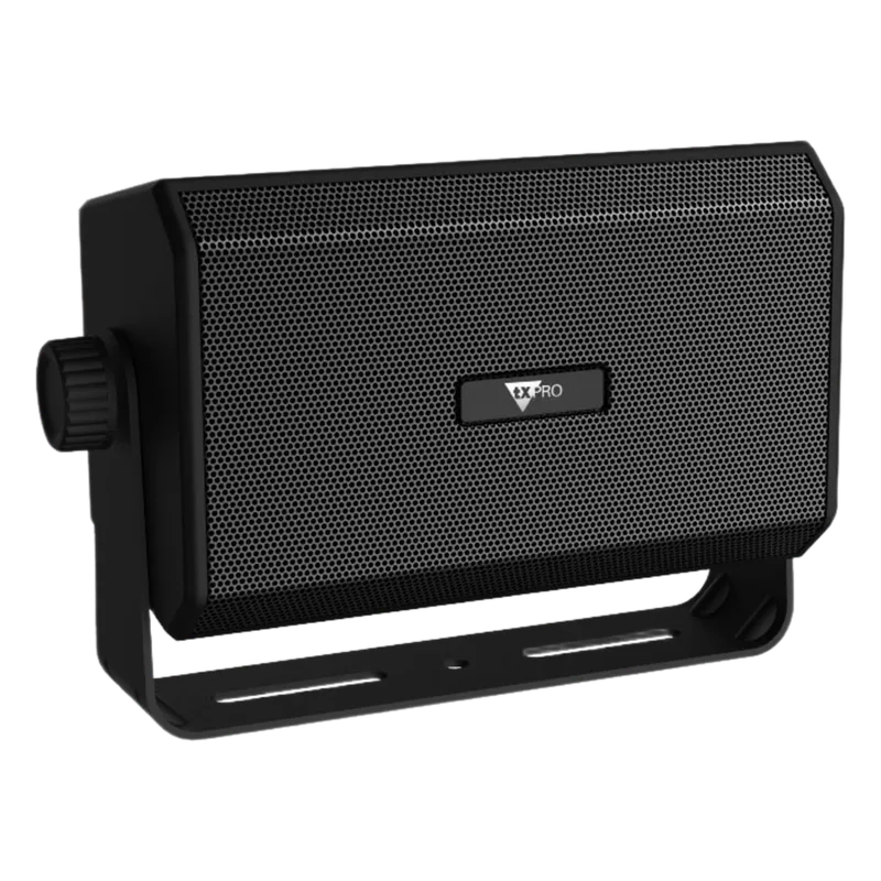 Altavoz Externo Compacto / 10W 8 Ohm / Perfil Bajo / Soporte Ajustable 180° / Conector de Audio 3.5 mm / Compatible con radios comerciales, CB, GMRS, Marinos, Radioafición TXPRO TX-81