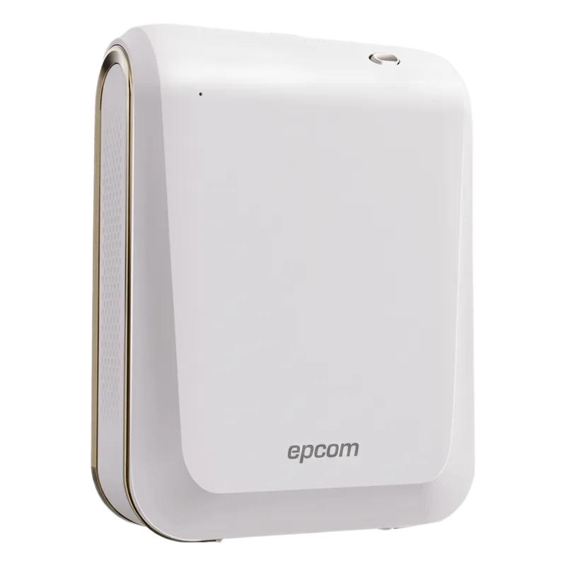 Difusor de Aromas Comercial / 500 ml / Cobertura 100 m² / Atomización Sin Agua / Control por App / Batería D o Adaptador DC / Color Blanco EPCOM VF200M