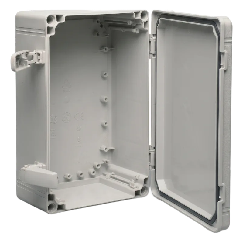 Gabinete QLine I Tipo 4X / 200 x 200 x 180 mm (7.87 x 7.09 x 7.09 in) / ABS / IP66 / Tapa Opaca con Tornillos / Montaje 180 x 180 mm / Gris RAL 7035 HOFFMAN Q202018ABI