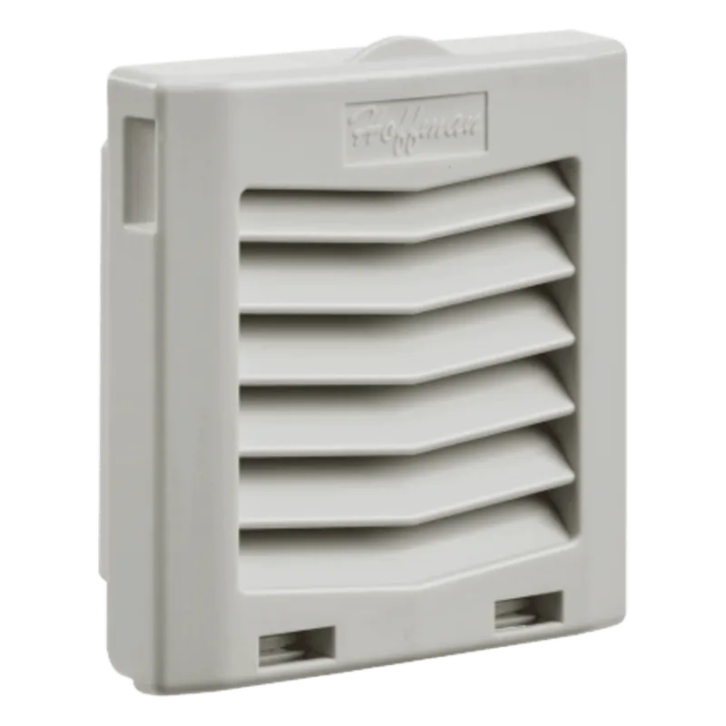 Rejilla de Escape para Ventilador con Filtro HG / Protección IP54 / Compatible con Ventiladores HF04 de 4 in (102 mm) / De Plástico / Color Gris Claro HOFFMAN HG0400404