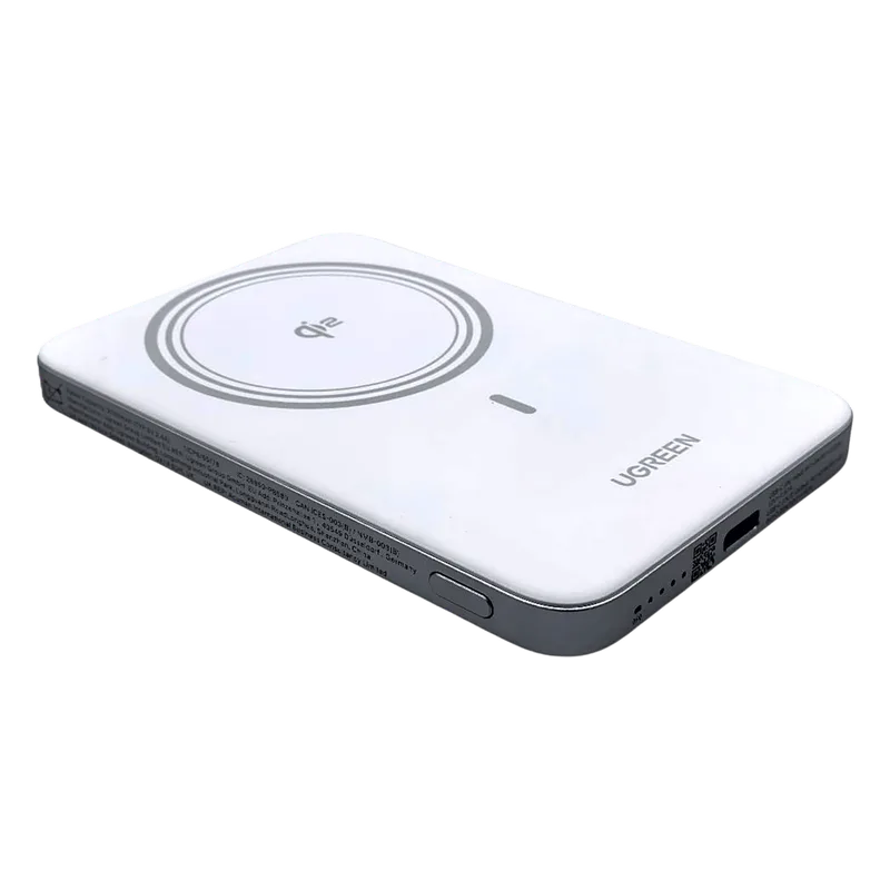 Power Bank Magnético Inalámbrico / 5000 mAh / 20W USB-C PD3.0 + 15W Carga Inalámbrica / Compatible MagSafe y Qi / Diseño Ultrafino 8.6 mm (0.3 in) / Carga Simultánea Cable + Inalámbrica / Bater&iacute UGREEN 95931B