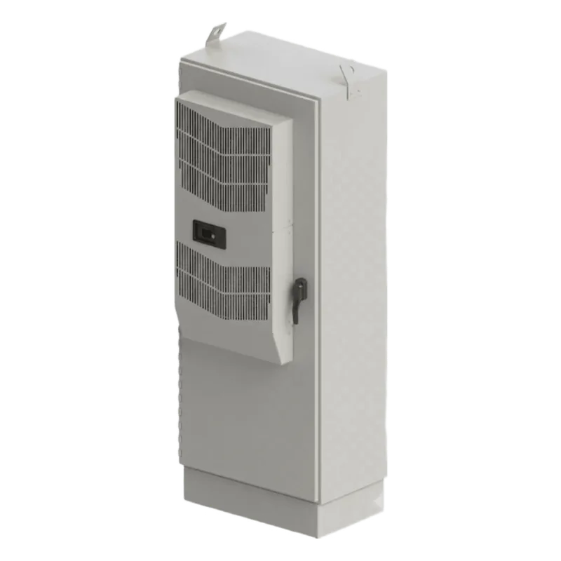 Gabinete para Exterior Tipo 4X Doble Puerta de 43 UR / Aluminio Soldado / 2134 x 762 x 1118 mm (84 x 30 x 44 in) / Exterior IP66 / Montaje Almohadilla / Aire de Precisión / Gris RAL 7035 HOFFMAN T843044FTTXDASA