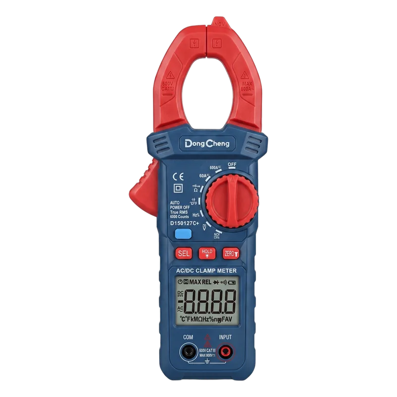 Amperímetro de Gancho/ Corriente en CA y CC de 600 A/Tensión en CA y CC de 600V DONGCHENG D150127C