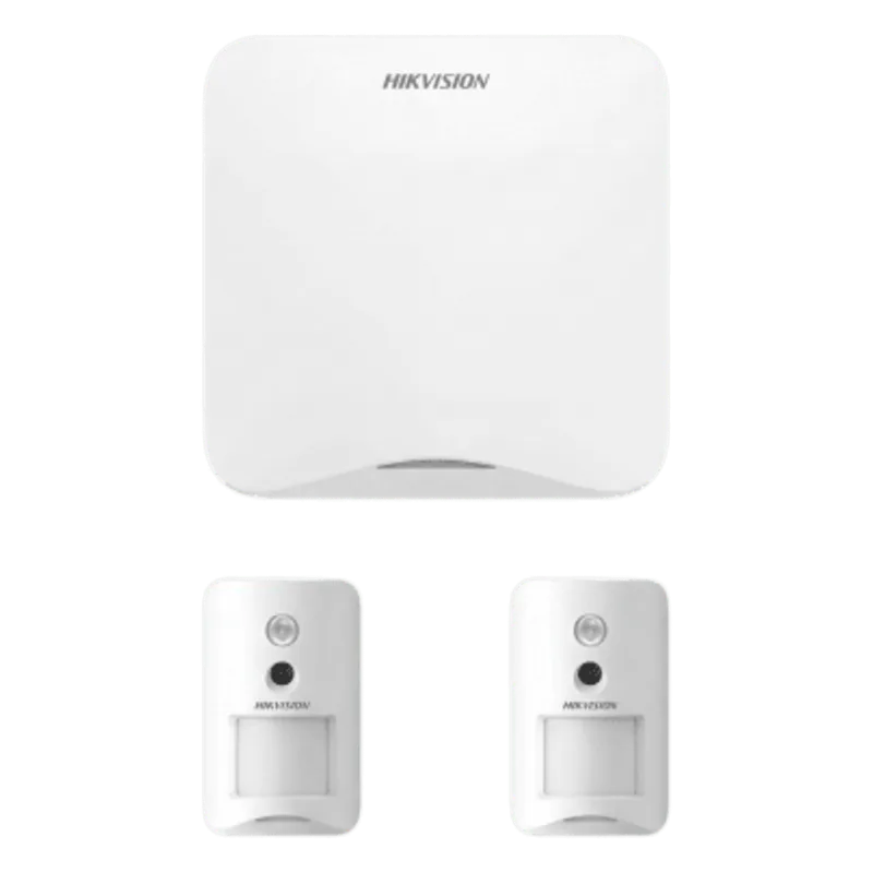 (AX HOME) KIT de Alarma AX HOME / Incluye: 1 Panel con Wi-Fi y GSM 3G/4G / 2 Cámaras PIR Inalámbricas / Compatible con Hik-Connect P2P y Hik-Partner PRO HIKVISION AXHOME-KIT-GSM-PIR-CAM