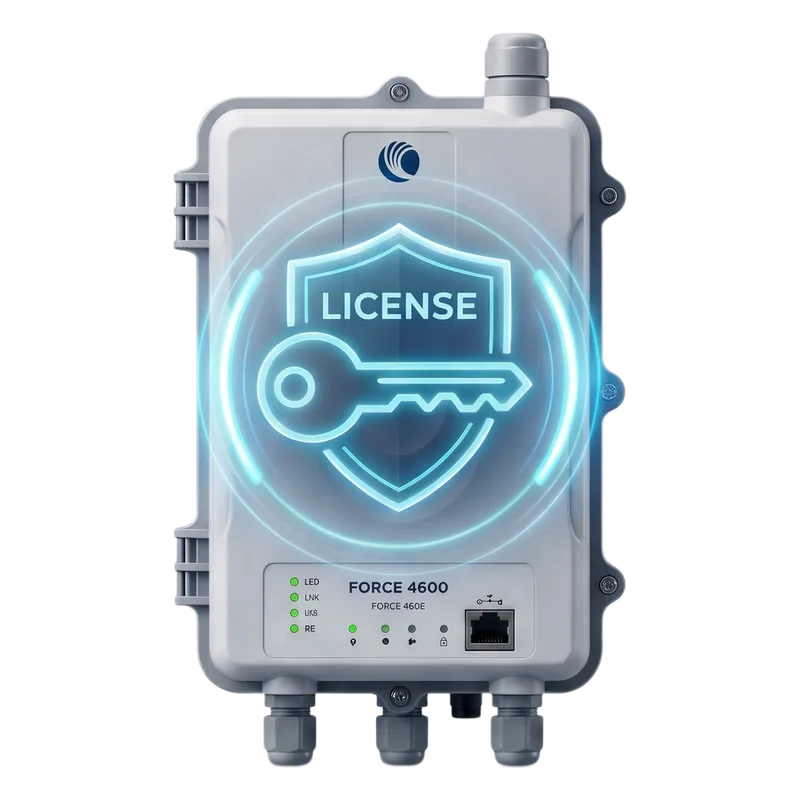 Licencia de Software Cambium Networks / Convierte SM a AP en Serie FORCE 4600 / Hasta 8 Suscriptores / Modulación 1024QAM / Sin Sincronización GPS / Compatible con FORCE: 4518, 4525, 4525L, 400C, 425, 4616, 4625. C050900S608A