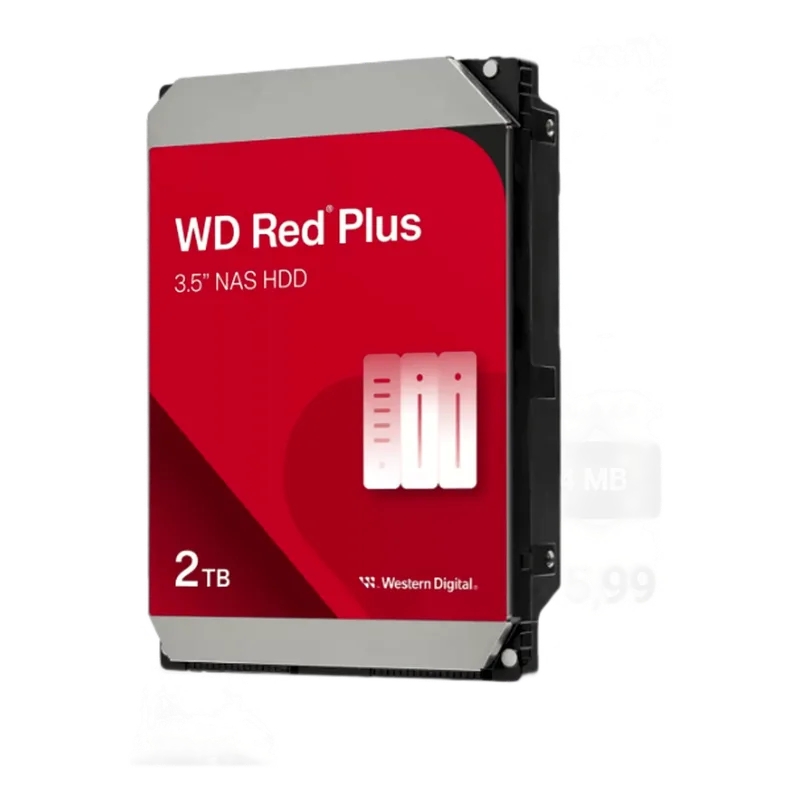 Disco Duro WD RED / 2 TB / 3.5" / 5400 RPM / CMR / 64 MB Caché / 175 MB/s / NASware™ / RAID Optimizado / MTBF 1M Horas WD20EFPX