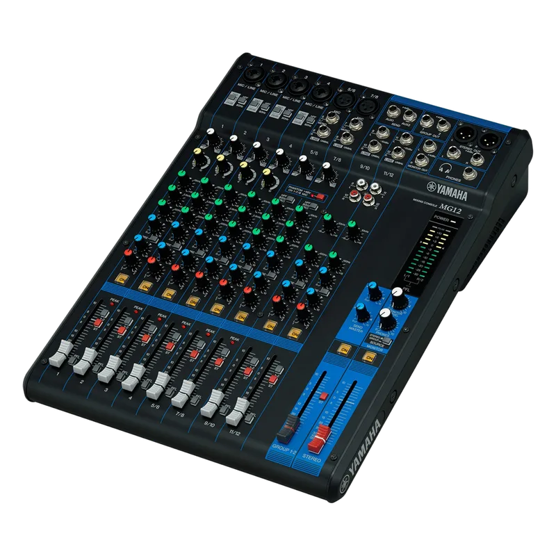 Mezcladora de Audio | 12 Canales | 6 Entradas de Micrófono/línea | 2 Entradas Estéreo | Alimentación Phantom YAMAHA MG12