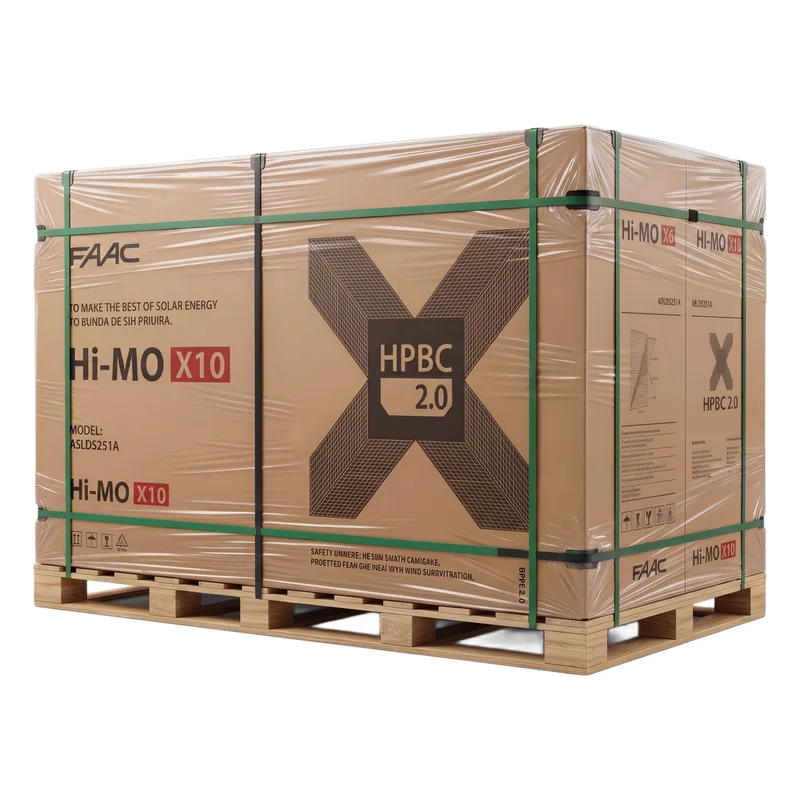 Pallet con 36 piezas de Modulo Solar LR866HVD645M HI-MO X10, 645 W BIFACIAL , 53.7 Vcc, Monocristalino HPBC LONGI LR866HVD645M/36PALLET
