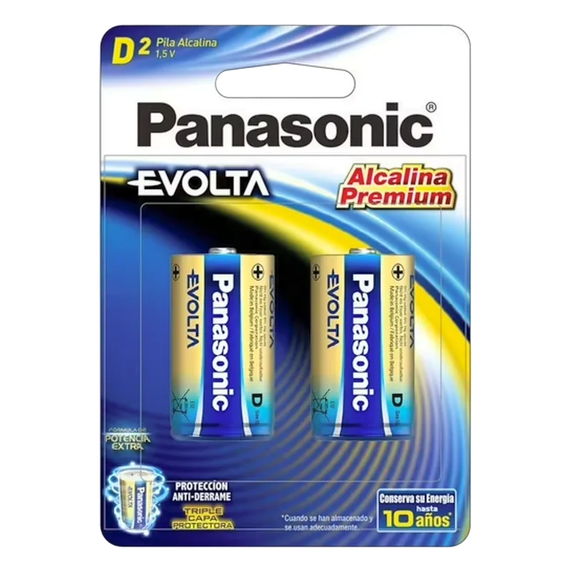 Bateria Tipo D , Evolta 1.5V PANASONIC LR20EGL/2B
