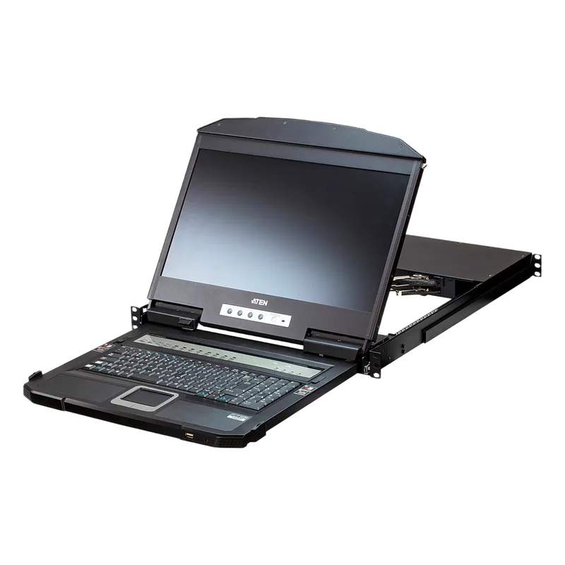 KVM Switch LCD 18.5" (7.3 in) | Consola Dual Rail 1U | 4 Puertos USB HDMI | Multi-View Quad-PiP-PbP-PoP | Resolución 1920x1200 @ 60Hz | Cascada 2 Niveles 16 Computadoras | Boundless Switching | Video DynaSync | EDID Expert | Consola Externa HD ATEN CL3884NW