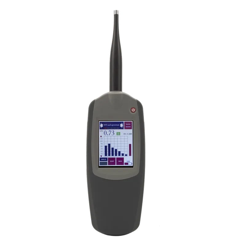 Medidor de Inteligibilidad del Habla STIPA / STI Completo / Pantalla Táctil Color / Medición Acústica Profesional / Certificación de Espacios SDI SM50-STIPA