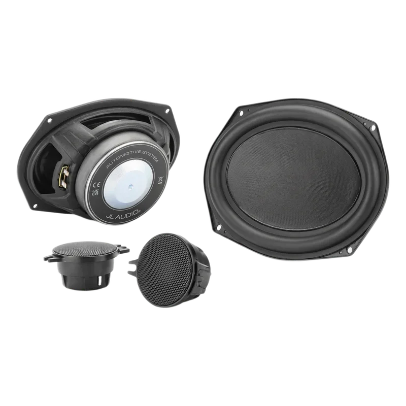 Sistema de Audio Componente 2 Vías / Instalación Directa (Custom-Fit) / Filtros Crossover Integrados High-Pass y Low-Pass / Diseño de Marcos y Placas Adaptadoras Exclusivos / Compatible RAM-Toyota-Chevrolet-GMC JL AUDIO 10-03889-00