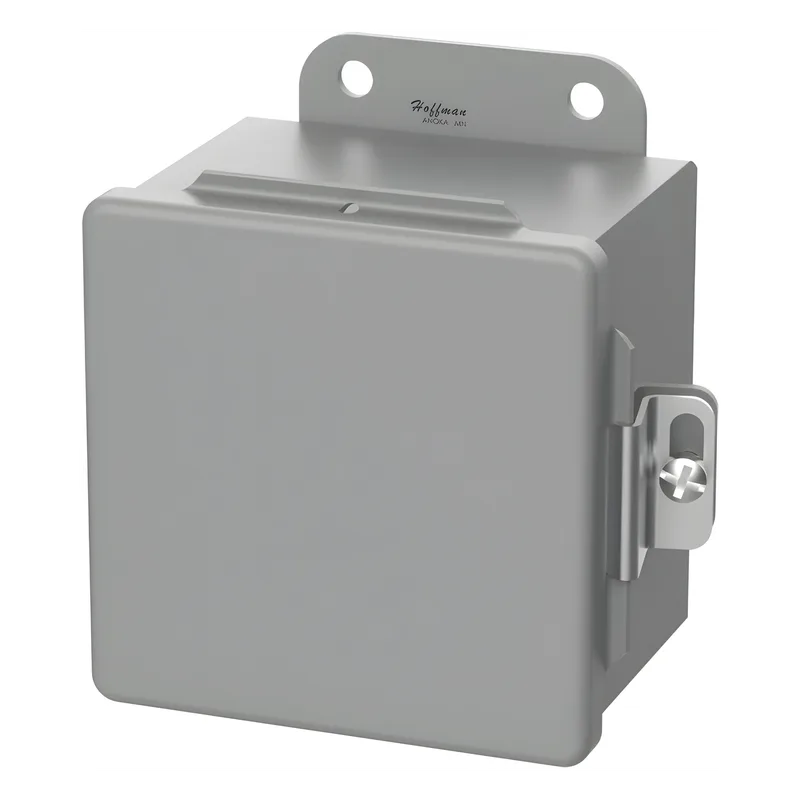 Gabinete de Bisagra Continua CH / NEMA Tipo 12 / 6 x 4 x 3 in (152 x 102 x 76 mm) / Acero Dulce / Gris / Abrazaderas Atornilladas / Montaje en Pared HOFFMAN A604CH