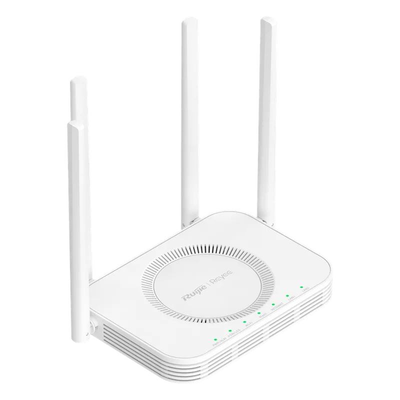Router ONU GPON/EPON Wi-Fi 5 / 1200 Mbps (2.4 GHz + 5 GHz) / Puerto PON SC/UPC / 2 Puertos Gigabit LAN/WAN / 4 Antenas Externas / Mesh / 84 Clientes RUIJIE RG-PON1200G