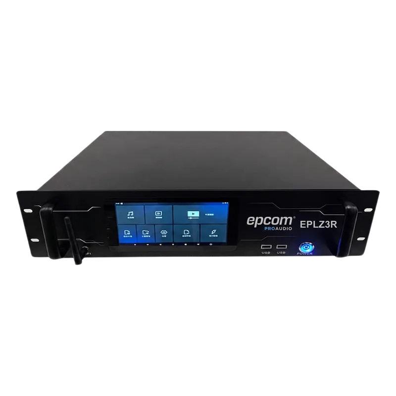 Grabador y Controlador Central Multimedia Automatizado / Chasis Rack 2U / Android OS Embebido / CPU Quad-Core / 4 GB RAM Industrial / 32 GB SSD / 4 Puertos DMX512 Fotoeléctricos Aislados / 2048 Canales Nativos Expandibles a 4096 / 4 Puertos Gigabit EPCOM PROAUDIO EPLZ3R
